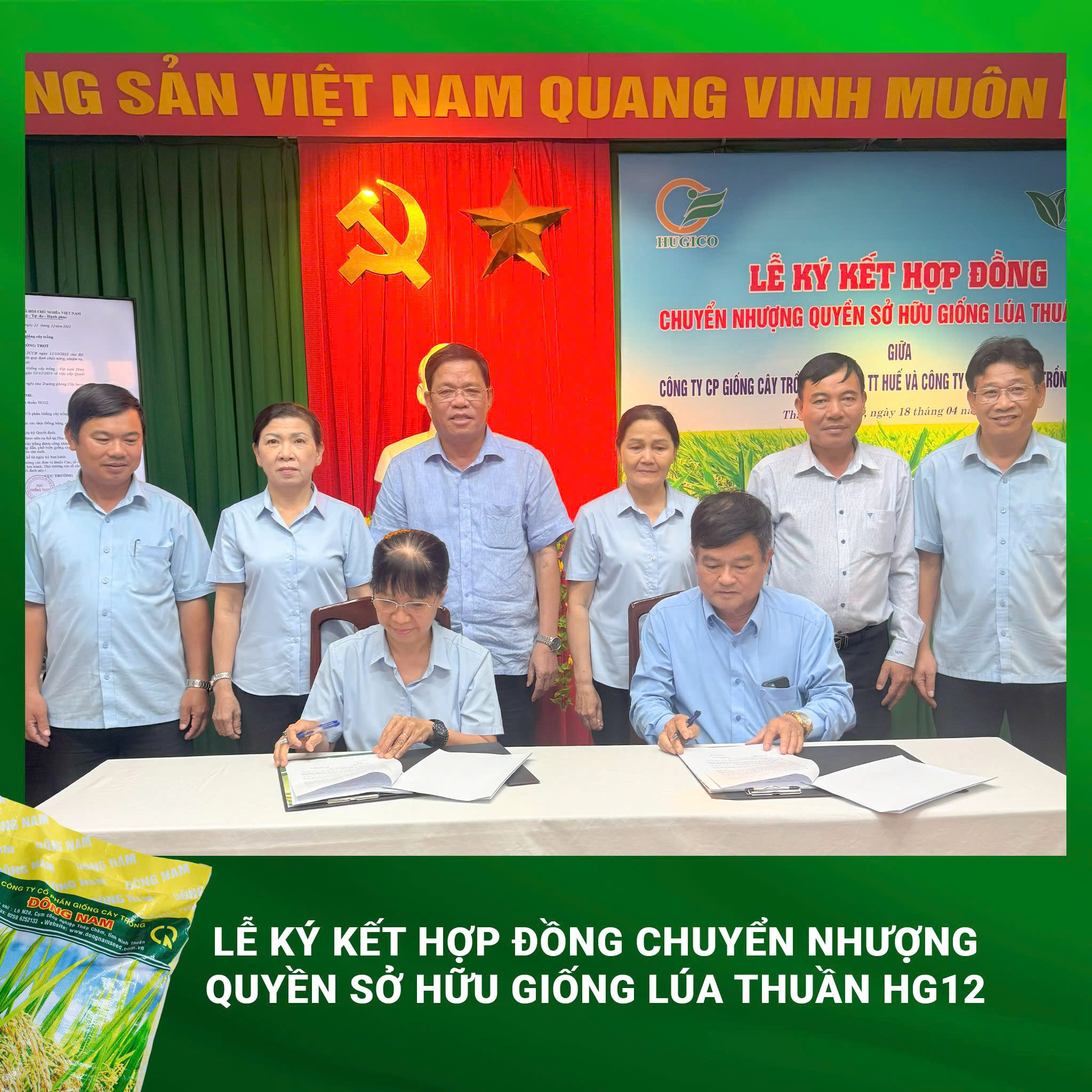 Đại diện hai doanh nghiệp ký kết phát triển giống cây trồng bền vững